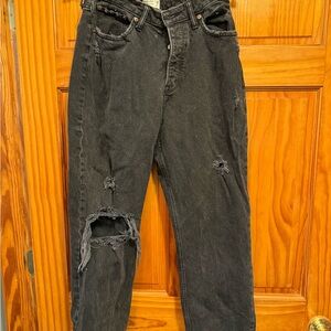 Abercrombie & Fitch Black Distressed Men's Jeans